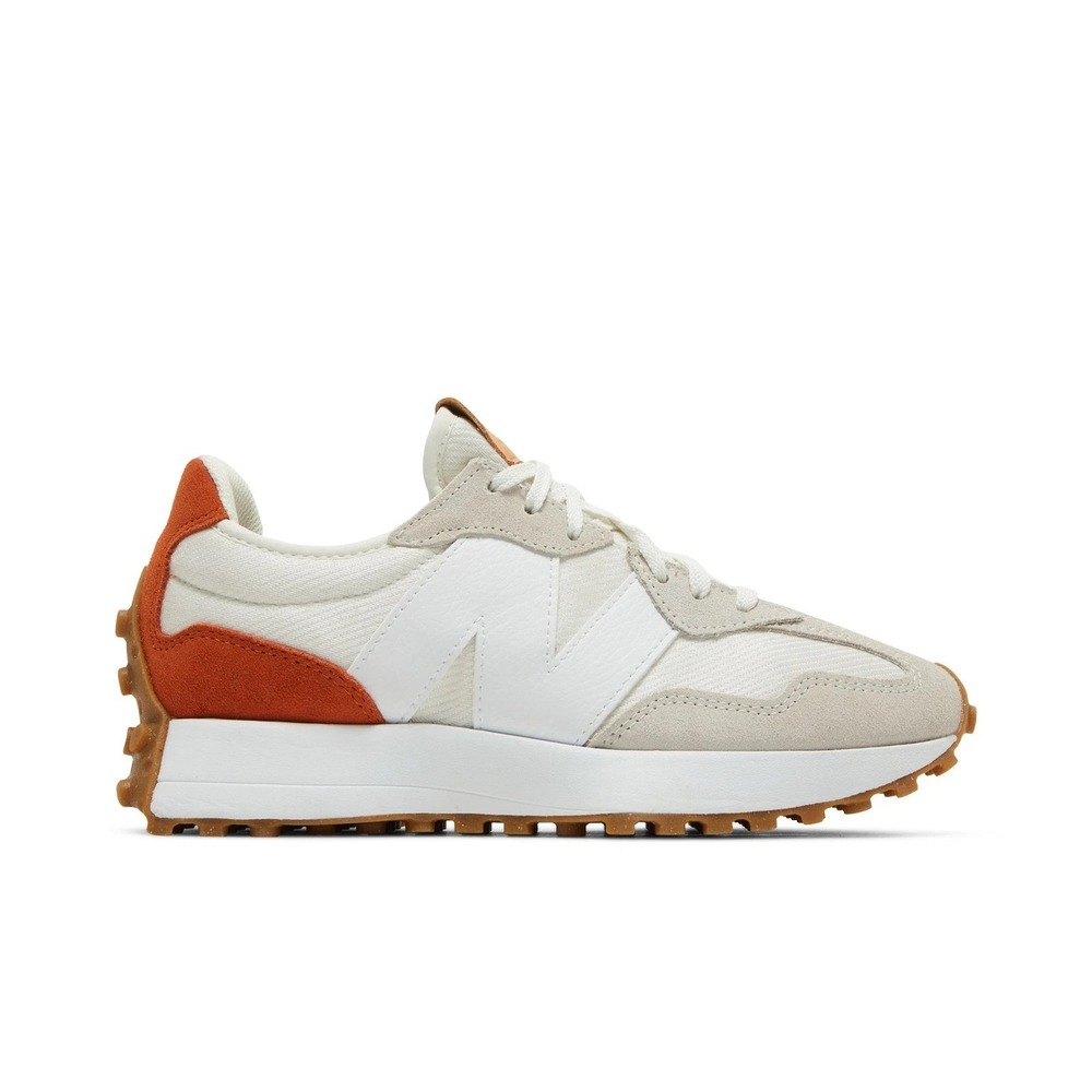 New Balance 327‎ Womens Size 6.5 Salt White Brown Shoes Sneakers WS327RA  NEW